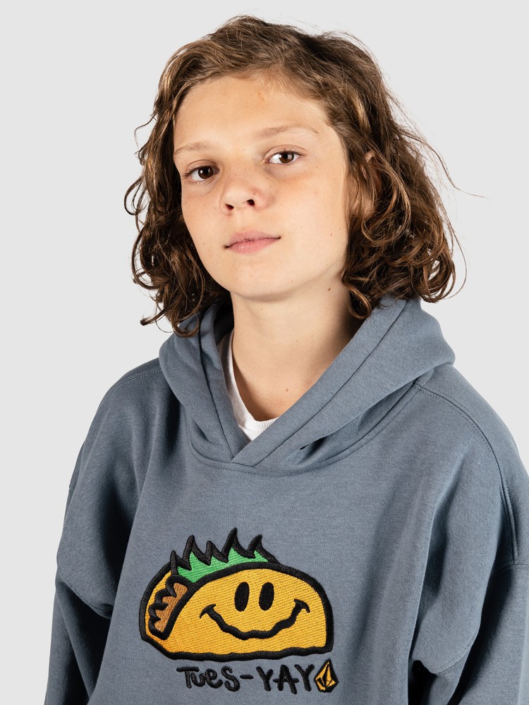 Толстовка Volcom Voltaco Po Kids Hoodie, blue wash — фото 3