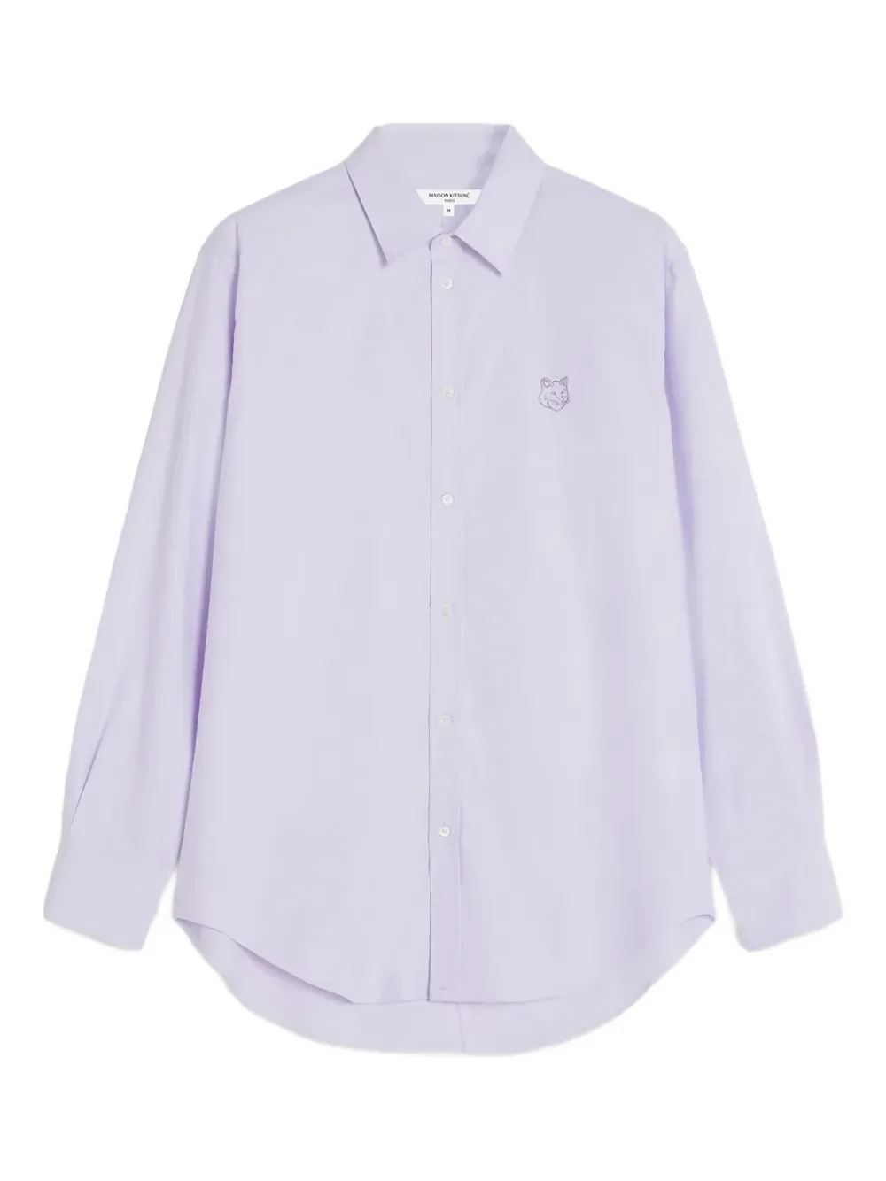 

Рубашка с вышитым логотипом Maison Kitsuné, нейтральный