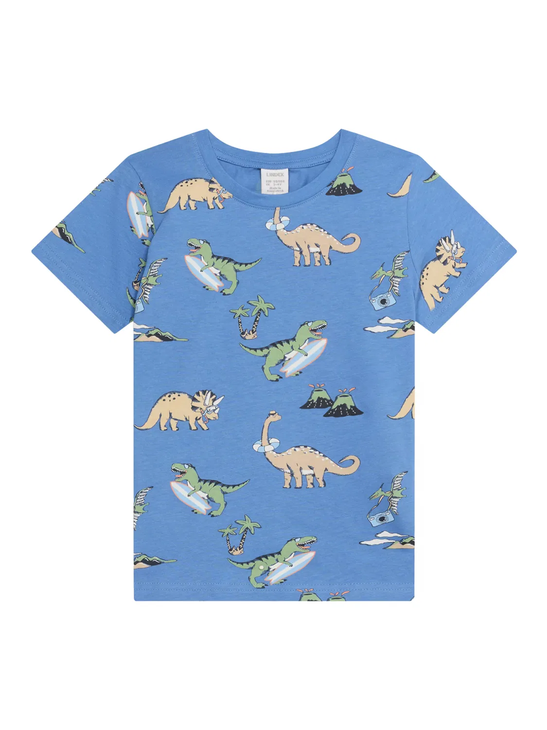Футболка 'Dino' Lindex, Sky Blue/Light Blue — фото 2