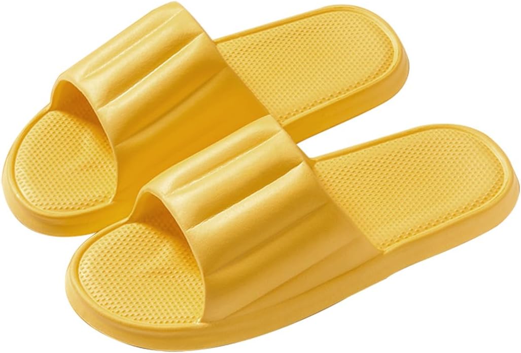 

Унисекс шлепанцы Rojeam с противоскользящей подошвой, быстро сохнущие, для душа, дома, ванной, сада и бассейна, желтый