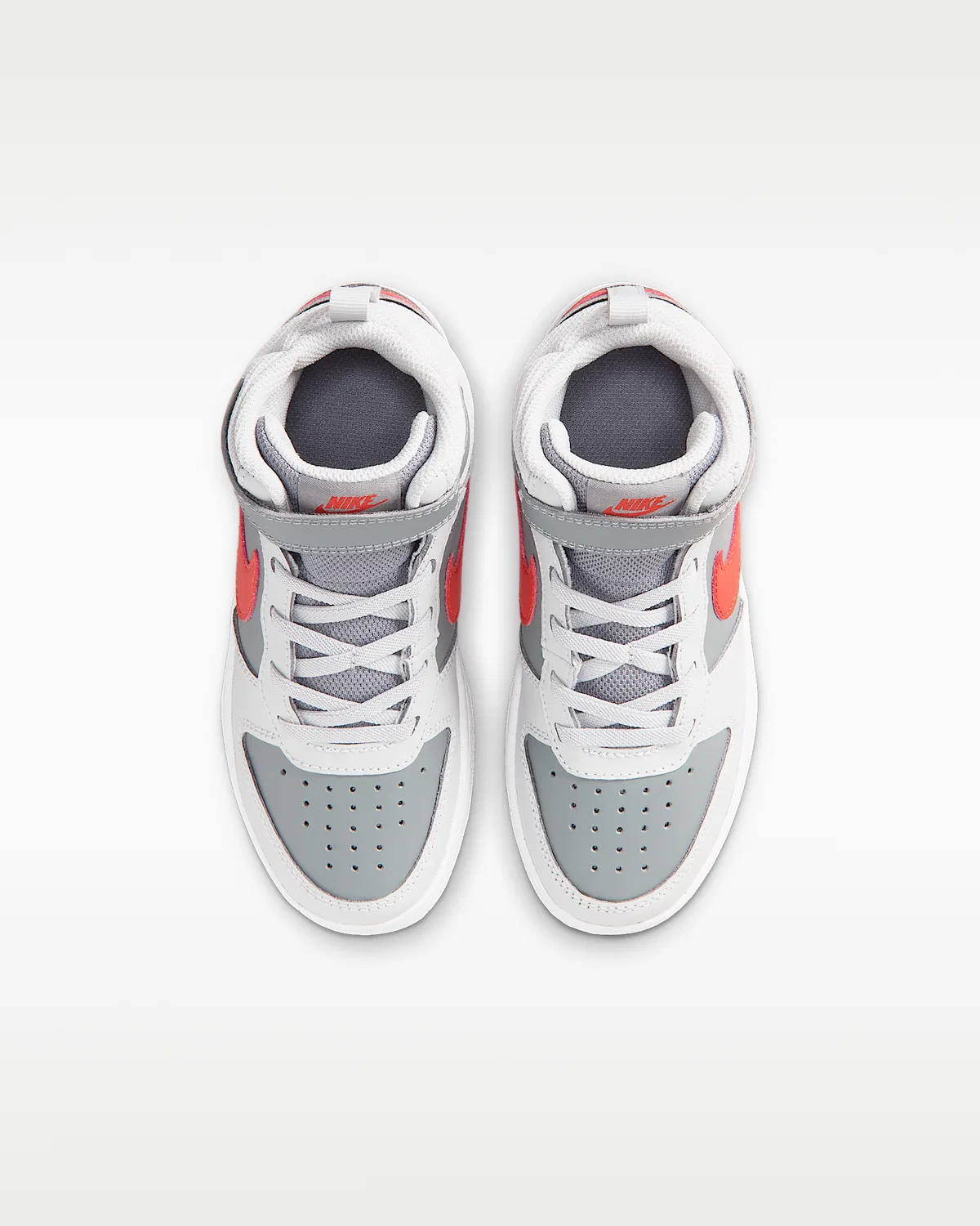 Кроссовки Nike Court Borough Mid 2 для малышей, Smoke Grey/Grey Fog/White/Picante Red — фото 4