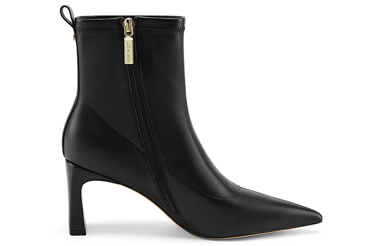 NINE WEST Женские черные полусапожки на каблуке 7 см с подкладкой из замши, цвет Black[Suede-Lined] — фото 2