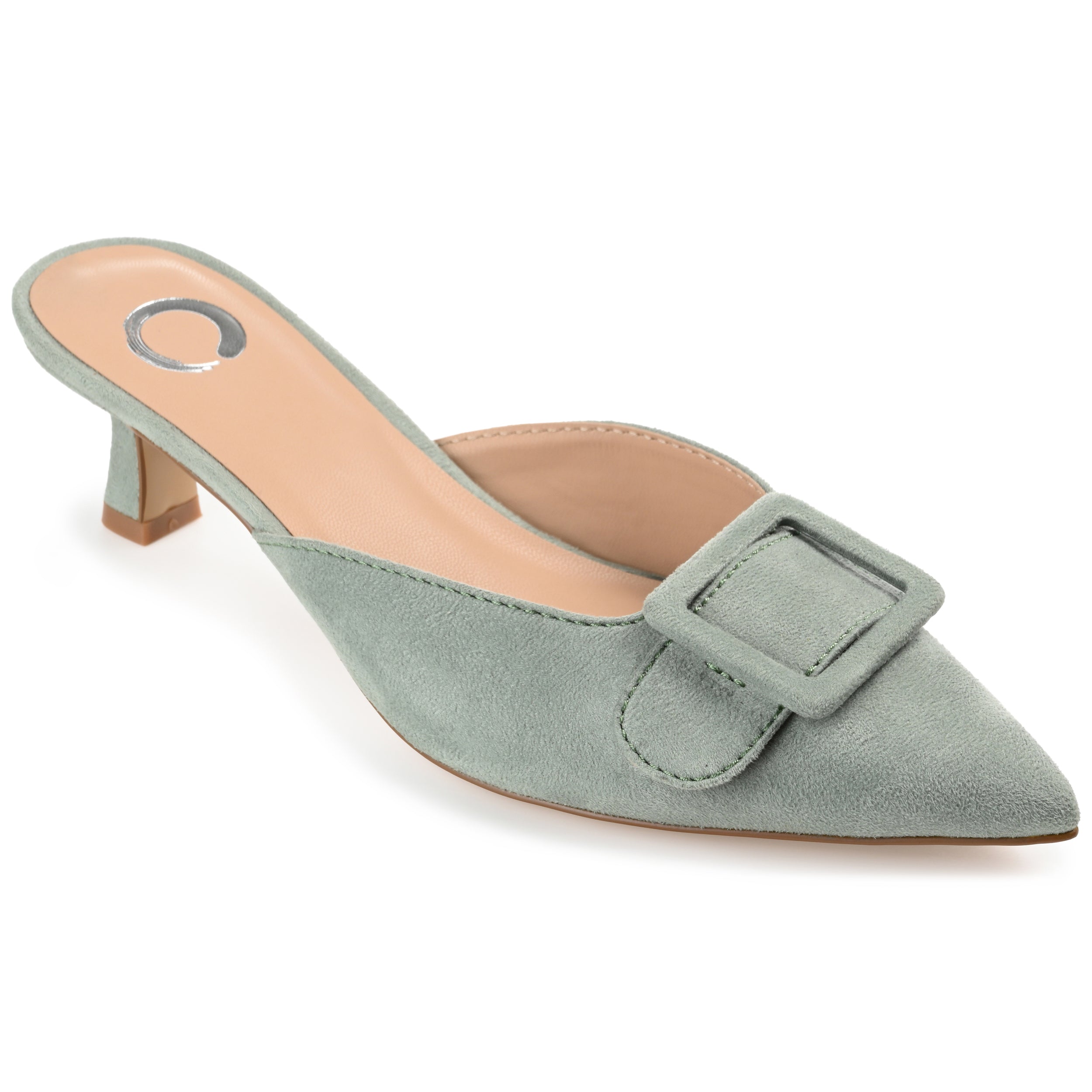 Journee Collection Женские мюли Vianna на низком каблуке с острым носом, Sage