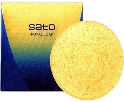 Мыло для лица Gold Foil Framed Soap Sato, 80 г