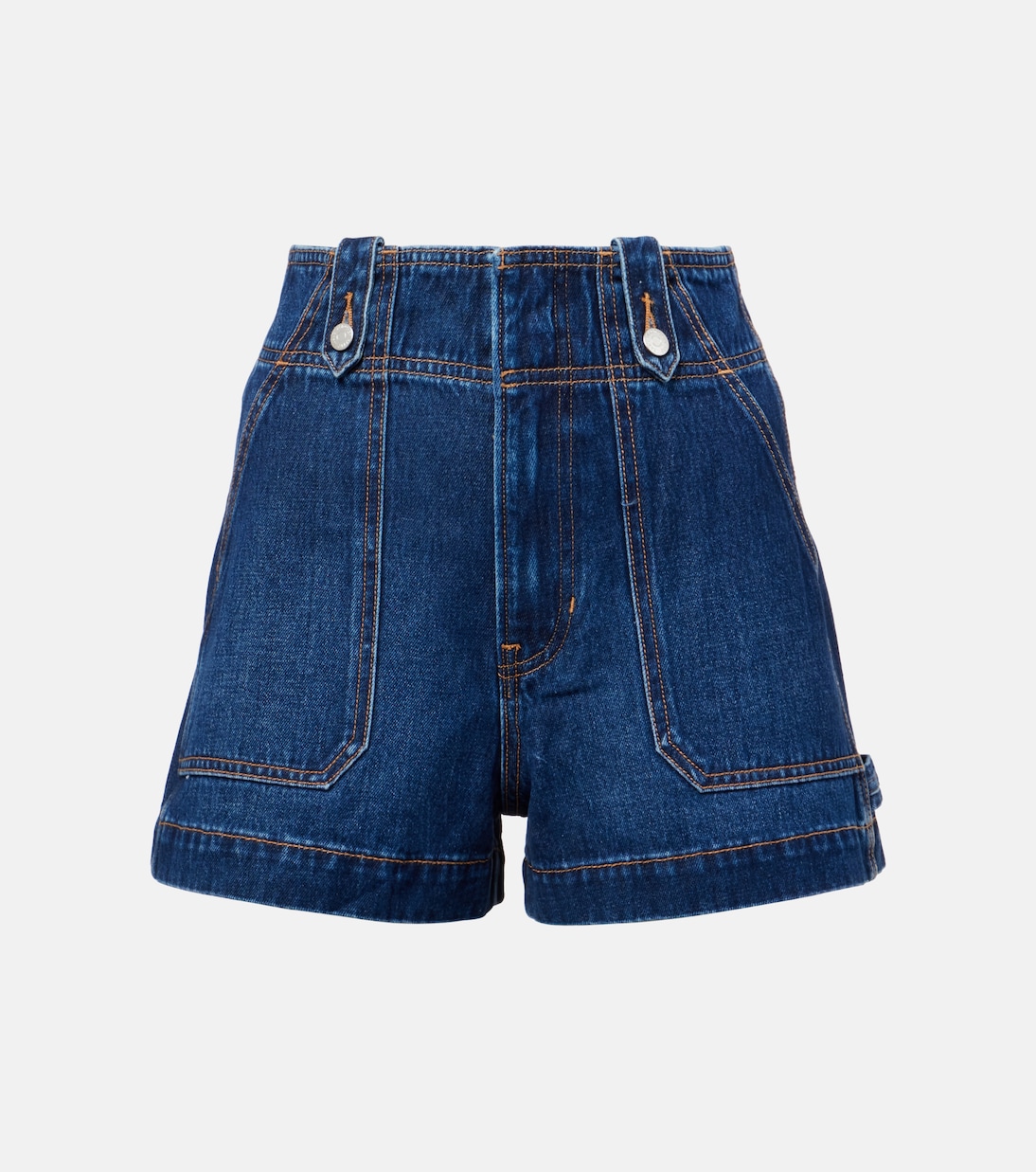 

Джинсовые шорты с высокой посадкой и плиссировкой Jaffee Veronica Beard, Bright Blue
