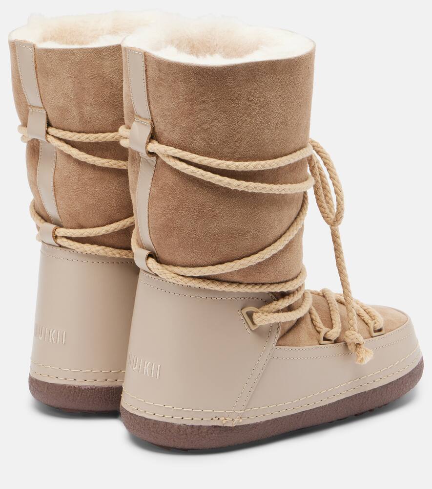 Классические замшевые зимние ботинки с овчиной Inuikii, Beige — фото 2