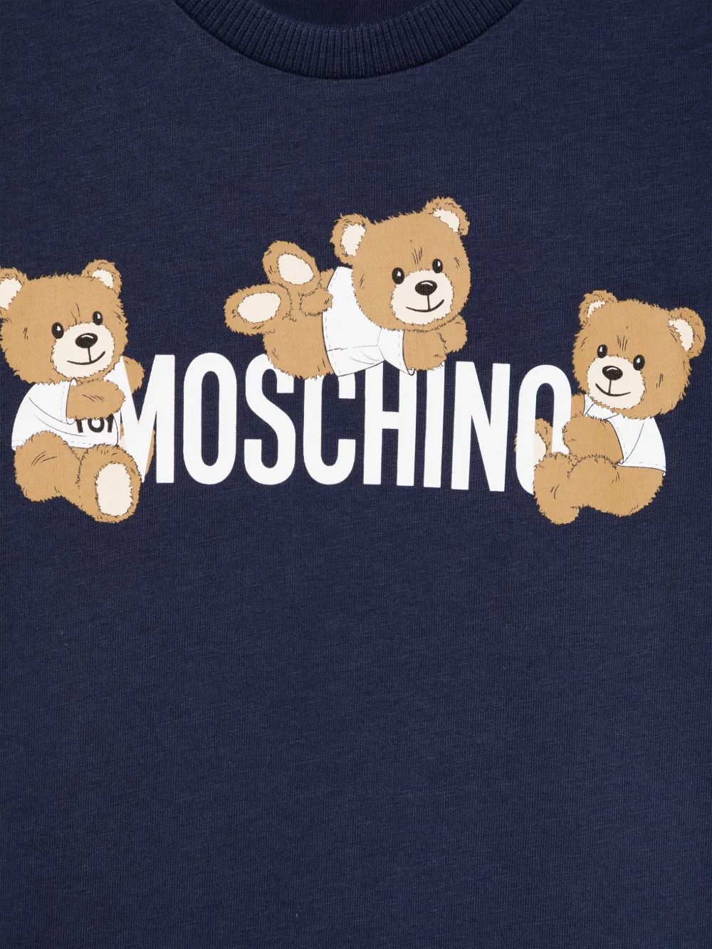 Футболка с принтом Teddy Bear Moschino Kids, синий — фото 3