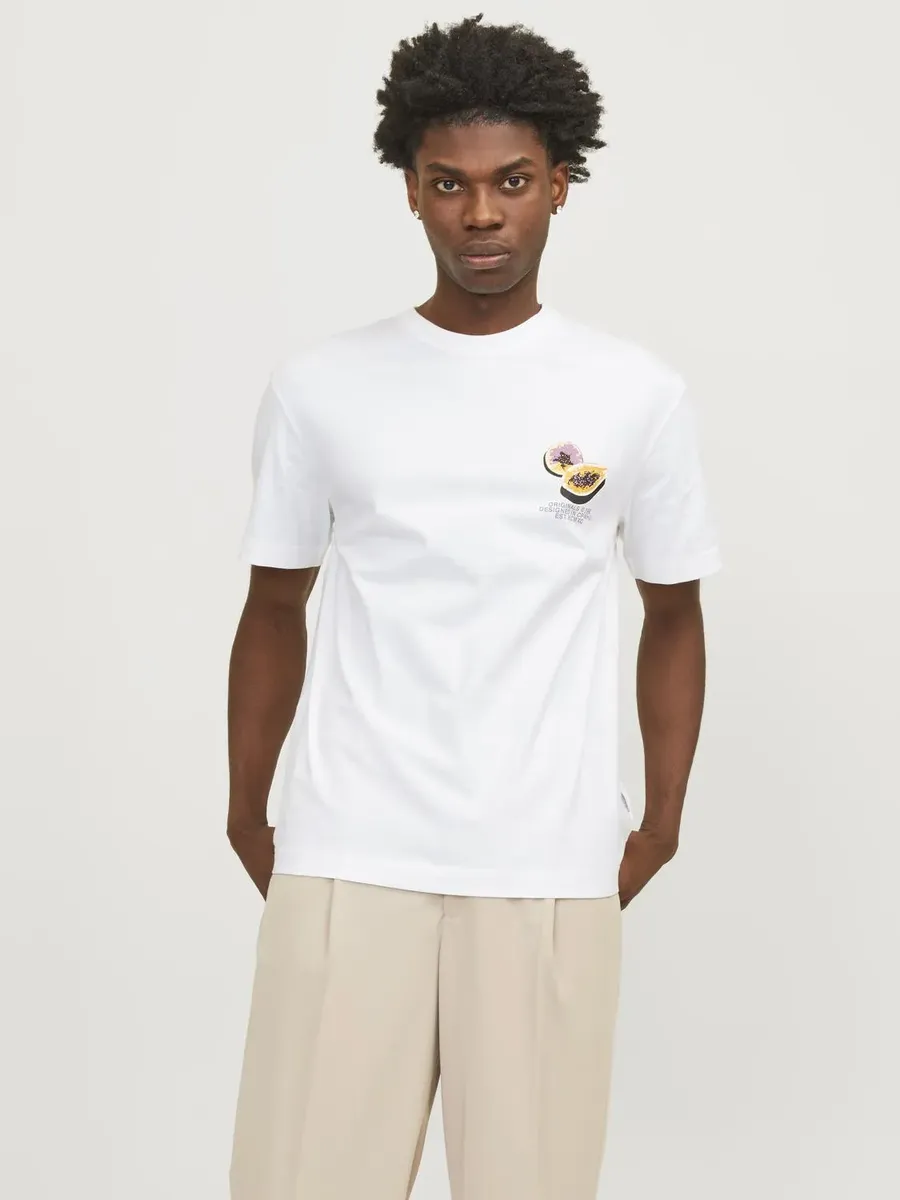 

Футболка Jack & Jones "JORTAMPA BACK TEE SS CREW NECK SN", белый