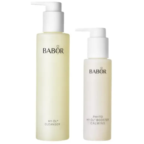 BABOR HY-OL Cleanser & Phyto HY-OL Booster Calansing Set, средство для демакияжа и двойного очищения, успокаивает и поддерживает кожный барьер, для чувствительной кожи