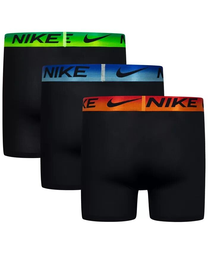 Комплект боксеров Essential с принтом для мальчиков (3 шт.) Nike, синий — фото 2