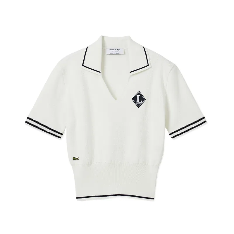 Поло LACOSTE Ecru 70V, облегающее, бежевое