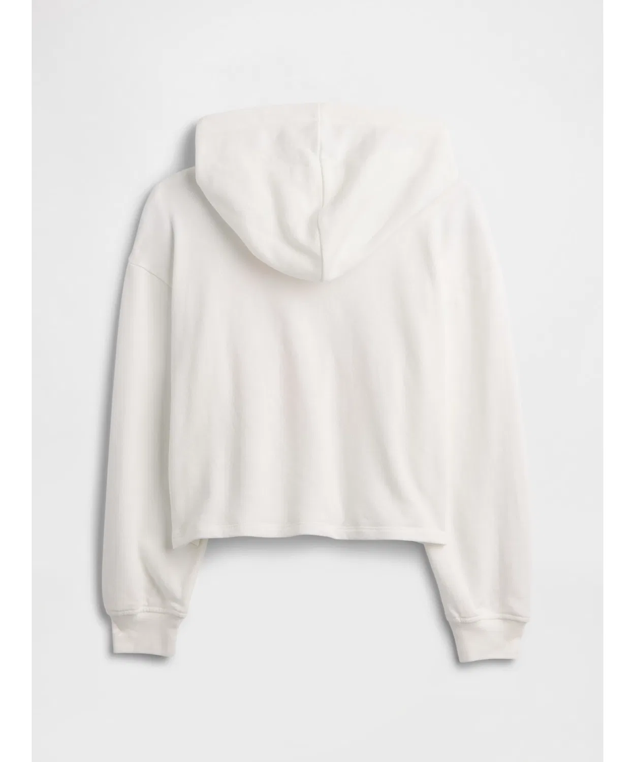 Детская парка Gap из французского трикотажа, оверсайз, офф-вайт — фото 3