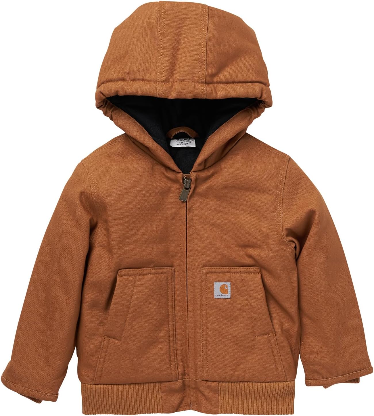 

Carhartt Kid's CP8552 утепленная куртка с капюшоном из канваса для мальчиков, Carhartt Brown