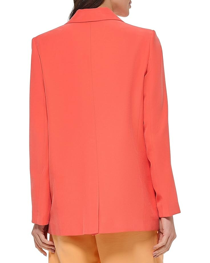 

Куртка DKNY Frosted Twill One-Button Jacket, цвет Persimmon