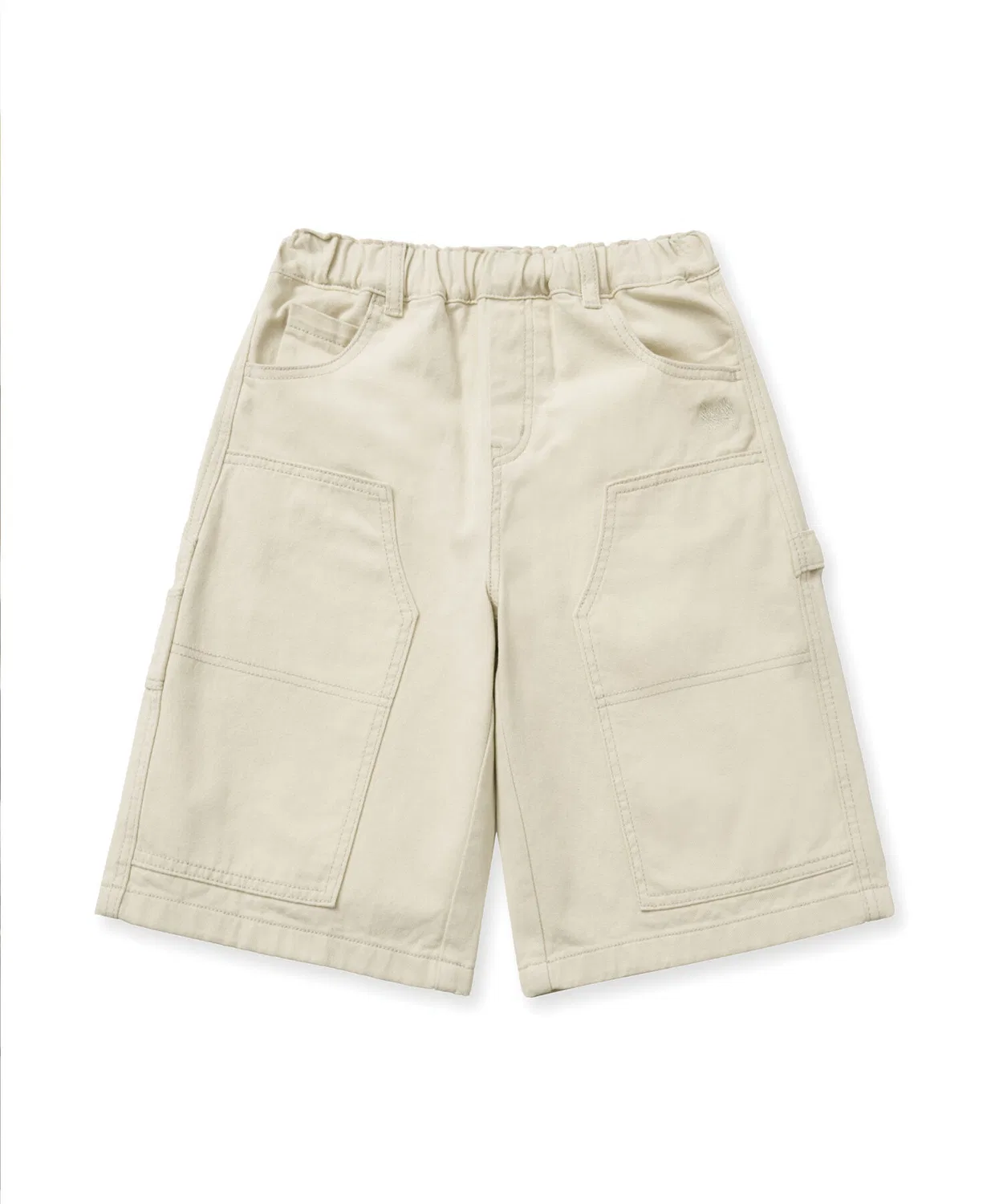 Детские кремовые брюки Kids Double Knee Bermuda Pants от Brownbreath Kids — фото 2