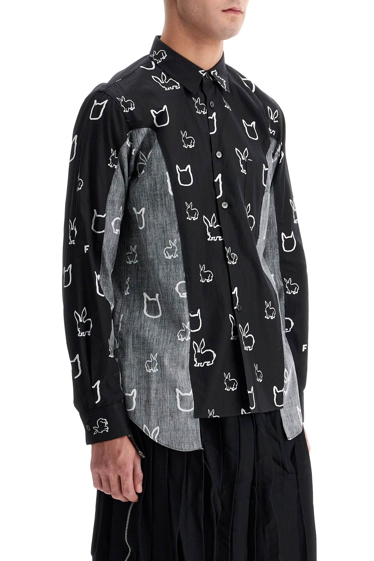 

Мужская рубашка Comme Des Garcons наизнанку COMME DES GARCONS BLACK, черный