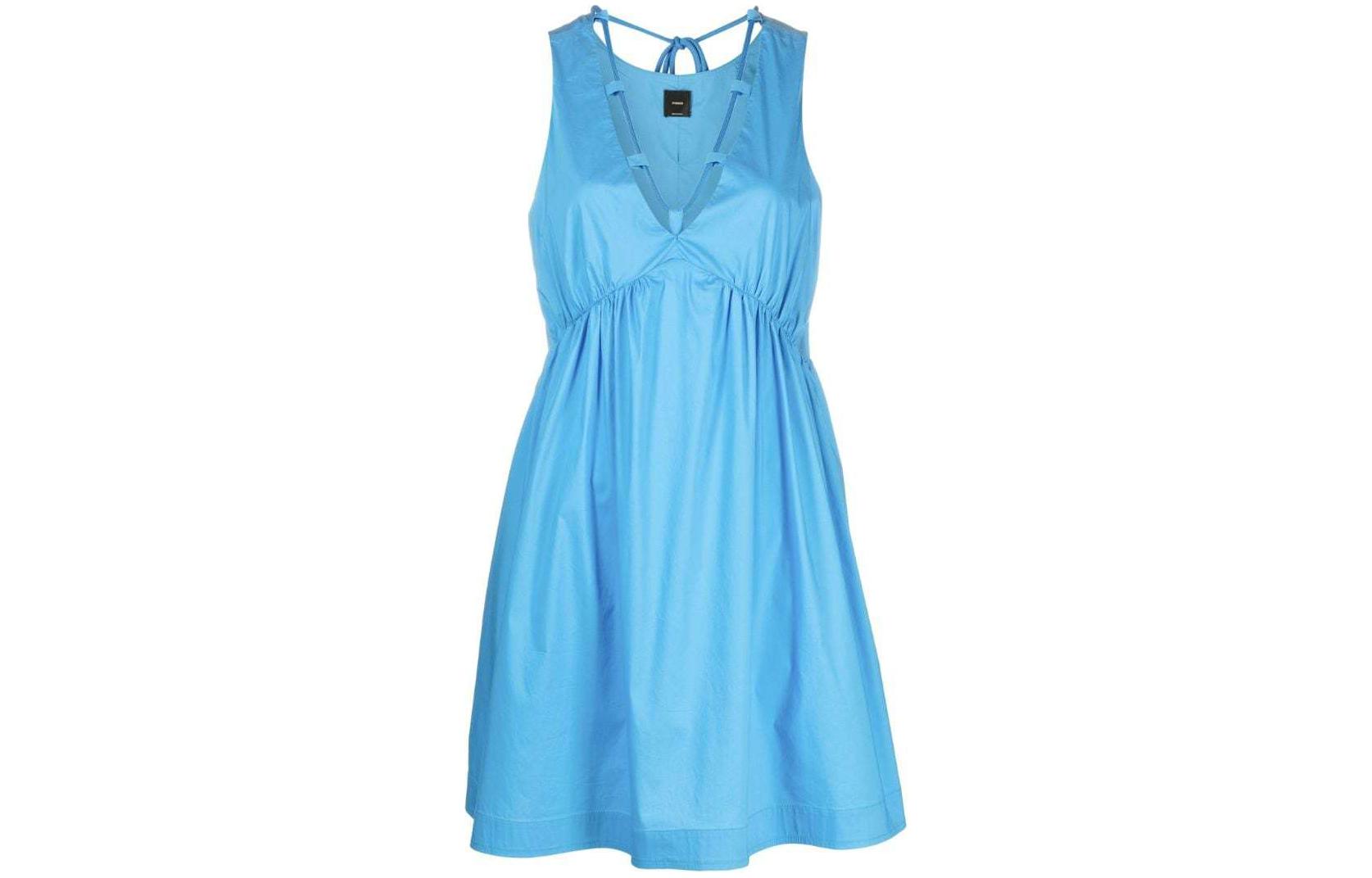 

Поплиновое мини-платье PINKO, небесно-голубое