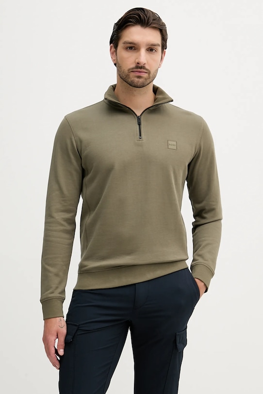 

Хлопковая рубашка Boss Casual Boss Orange, зеленый