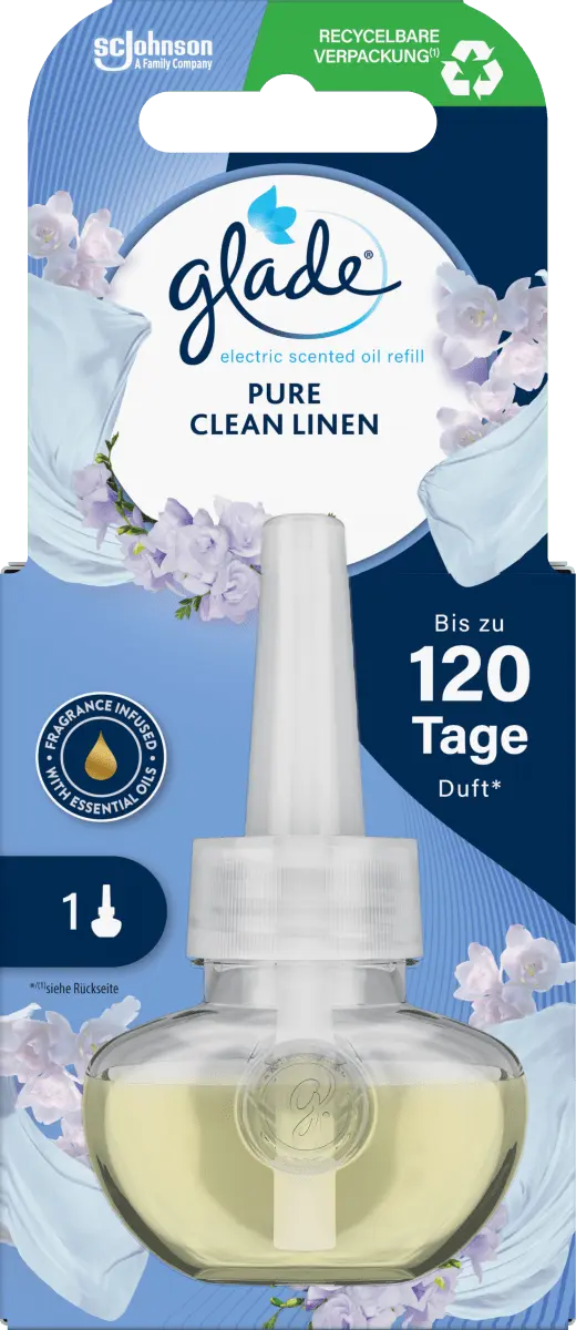 

Ароматизатор освежителя воздуха сменная упаковка Clean Linen 20 мл glade