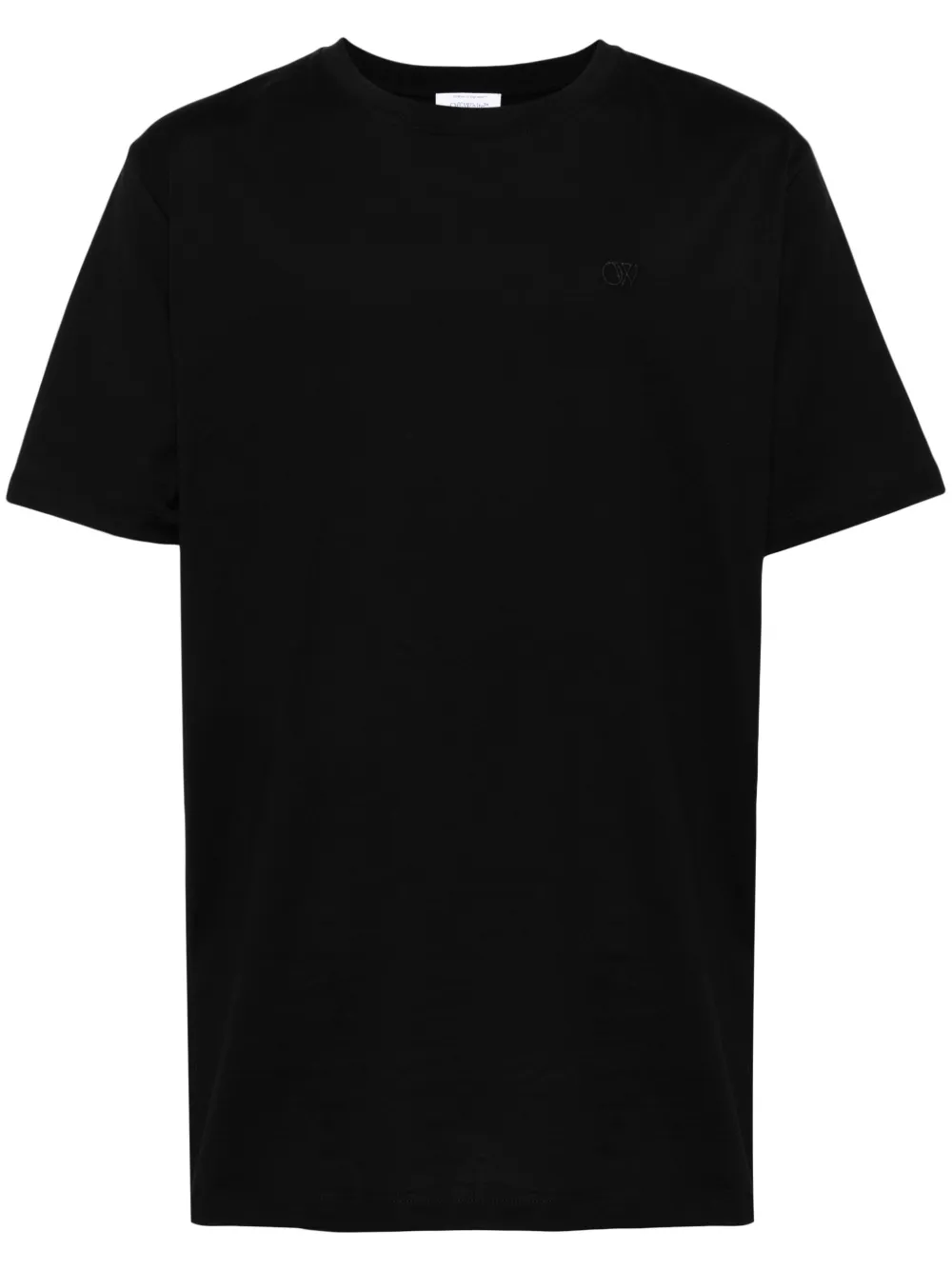 

Футболка с вышитым логотипом OFF-WHITE, черный