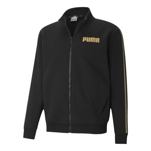 

Куртка metallic logo sports stand collar jacket black Puma, черный