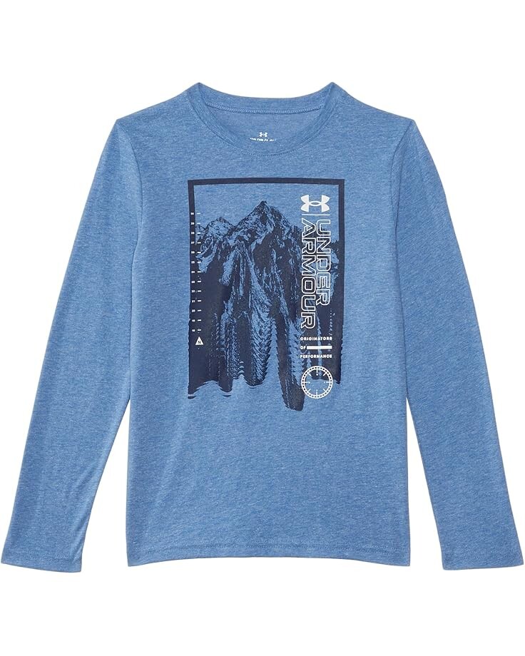 

Лонгслив Under Armour Kids Ua Static Mountain Long Sleeve Tee, цвет Tech Blue