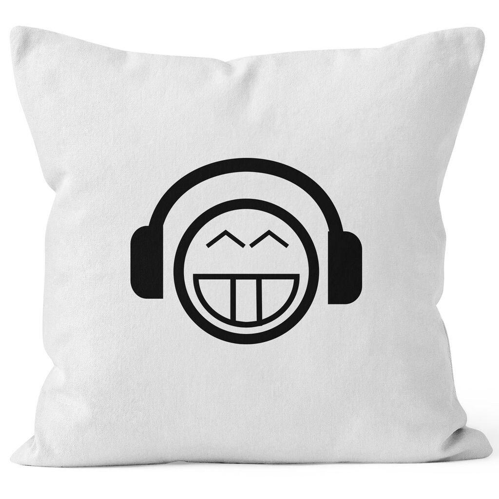 

Наволочка на подушку декоративная подушка 40х40 Crazy Emoticon хлопок MoonWorks белый 40см x 40см