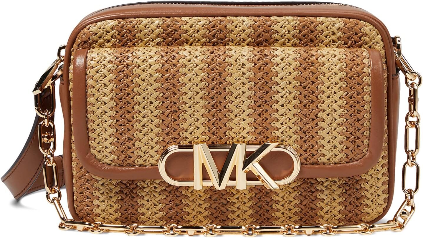 

Сумка Parker Medium Chain Swag Camera Crossbody MICHAEL Michael Kors, цвет Natural/Luggage, Коричневый, Сумка Parker Medium Chain Swag Camera Crossbody MICHAEL Michael Kors, цвет Natural/Luggage