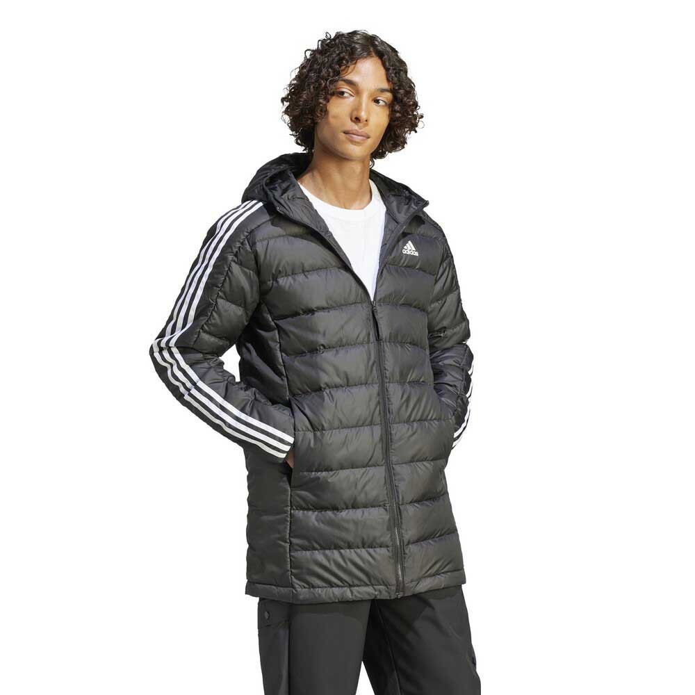 

Куртка adidas Sportswear Essentials 3 Stripes L D H Pa, серый