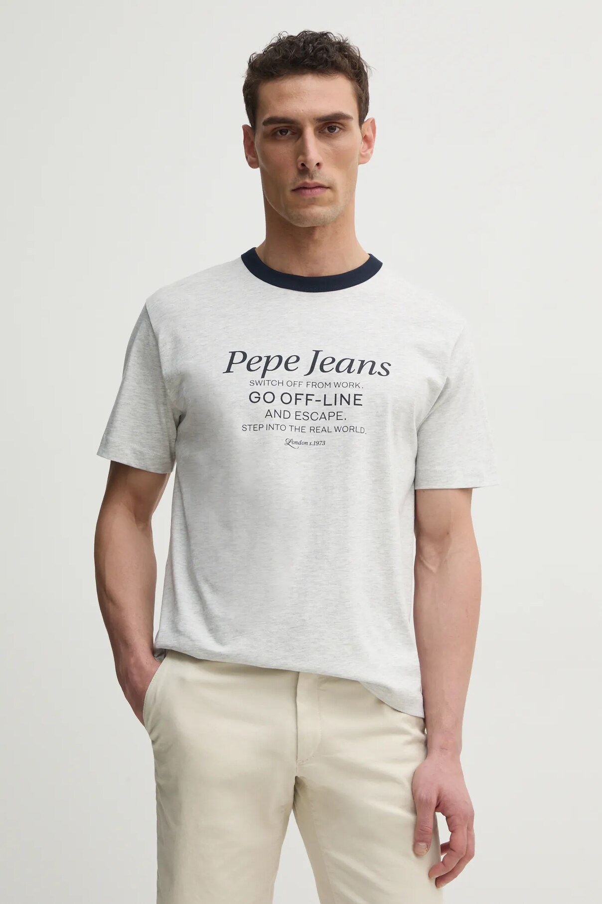 

Футболка PETERSON Pepe Jeans, серый