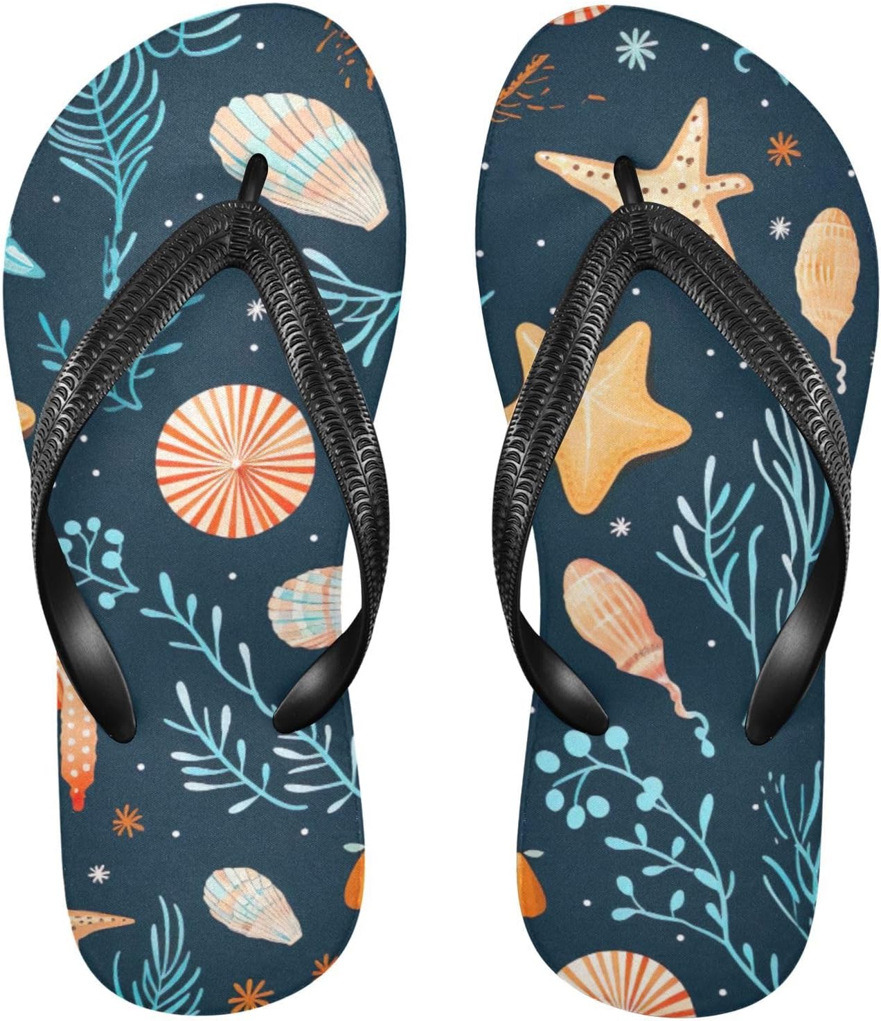 

Пляжные летние сандалии Seashell Starfish для женщин и мужчин, шлепанцы для душа Kfbe