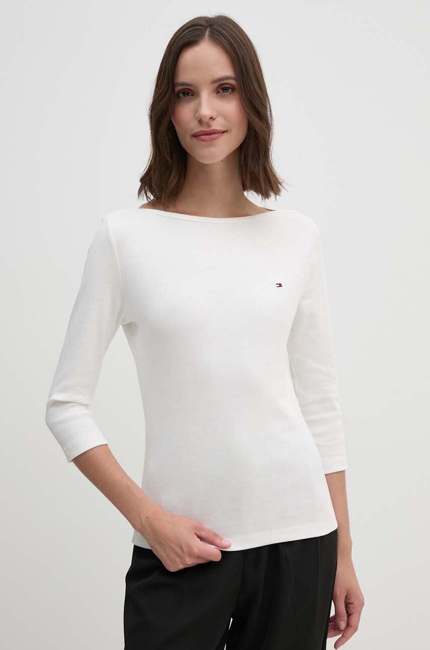 

Хлопковый топ Tommy Hilfiger с длинными рукавами, белый