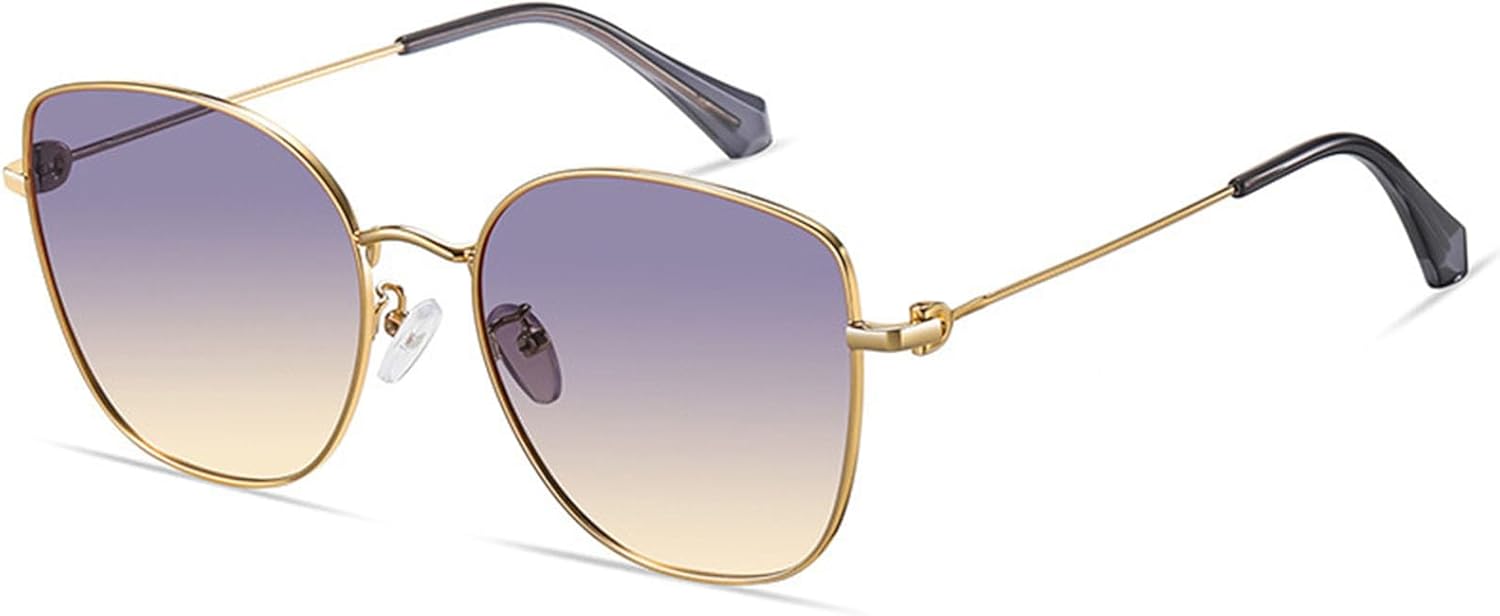 

Женские поляризованные солнцезащитные очки Fashion TAC HD в круглой оправе из нержавеющей стали с защитой от УФ-излучения UV400 для путешествий и отдыха на природе PTRDXV, B