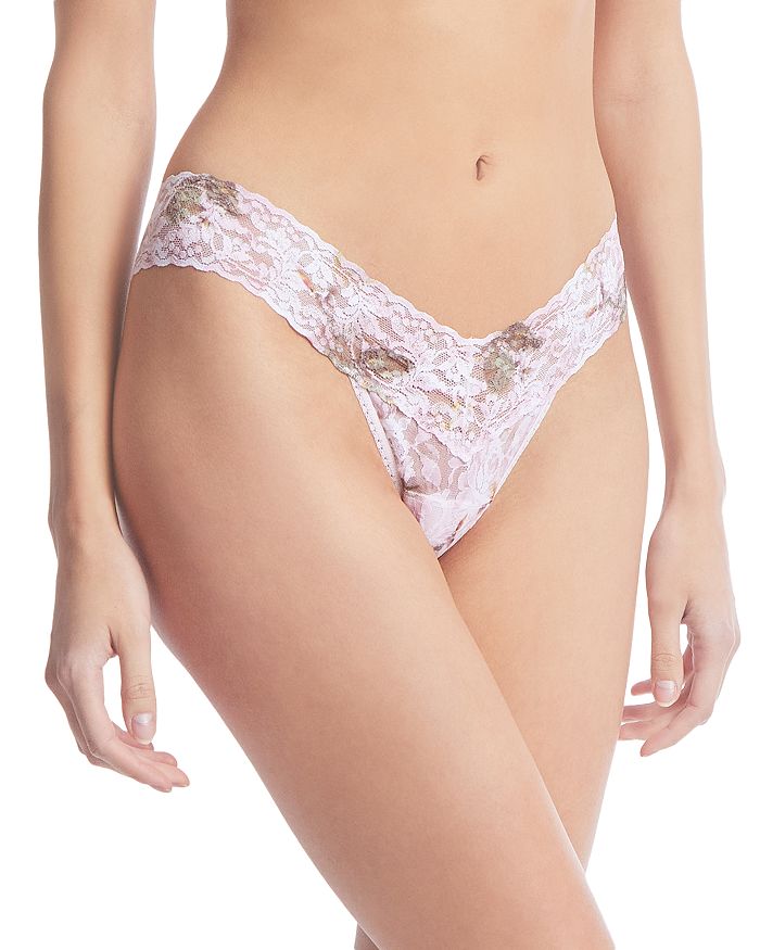 

Кружевные стринги с низкой посадкой и принтом Hanky Panky, красный