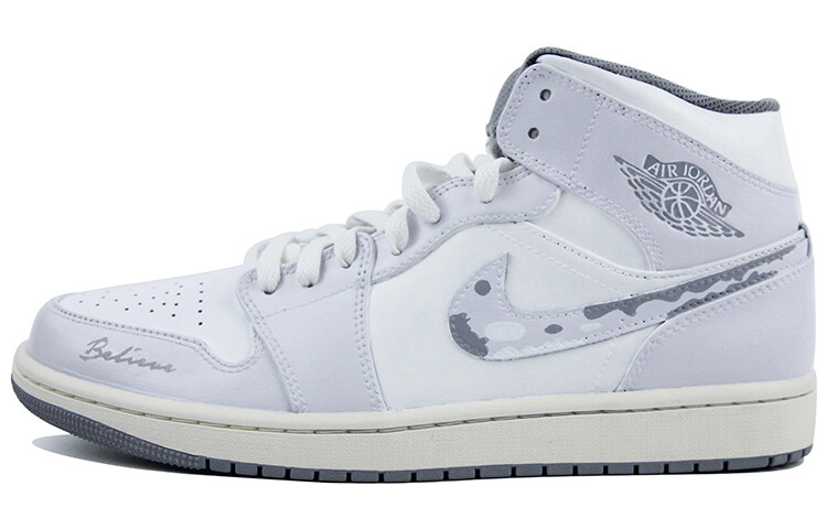 

Кроссовки Air JORDAN 1 Vintage Basketball Shoes Men Mid-Top Purple White
