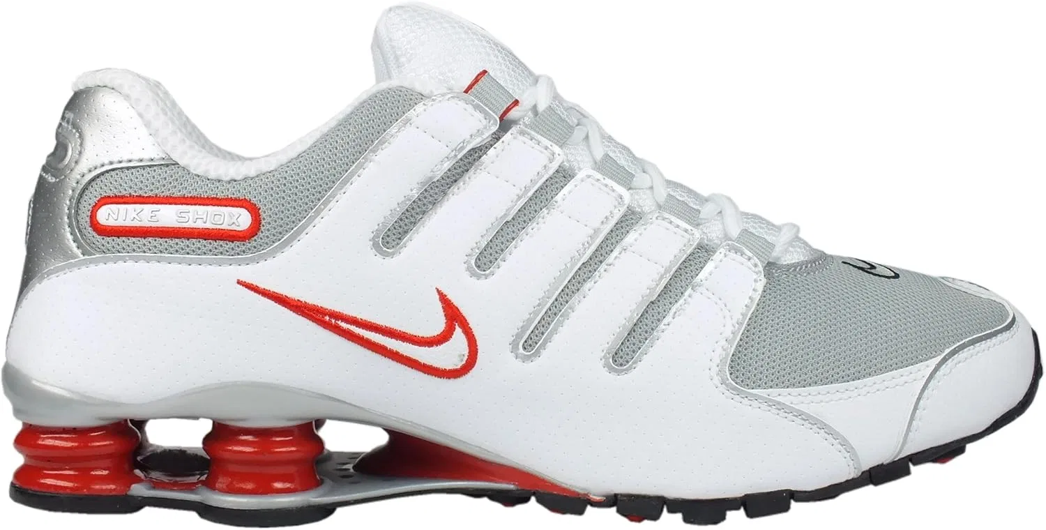 Кроссовки Nike белые/спортивно-красные/холодно-серые/металлик-серебро