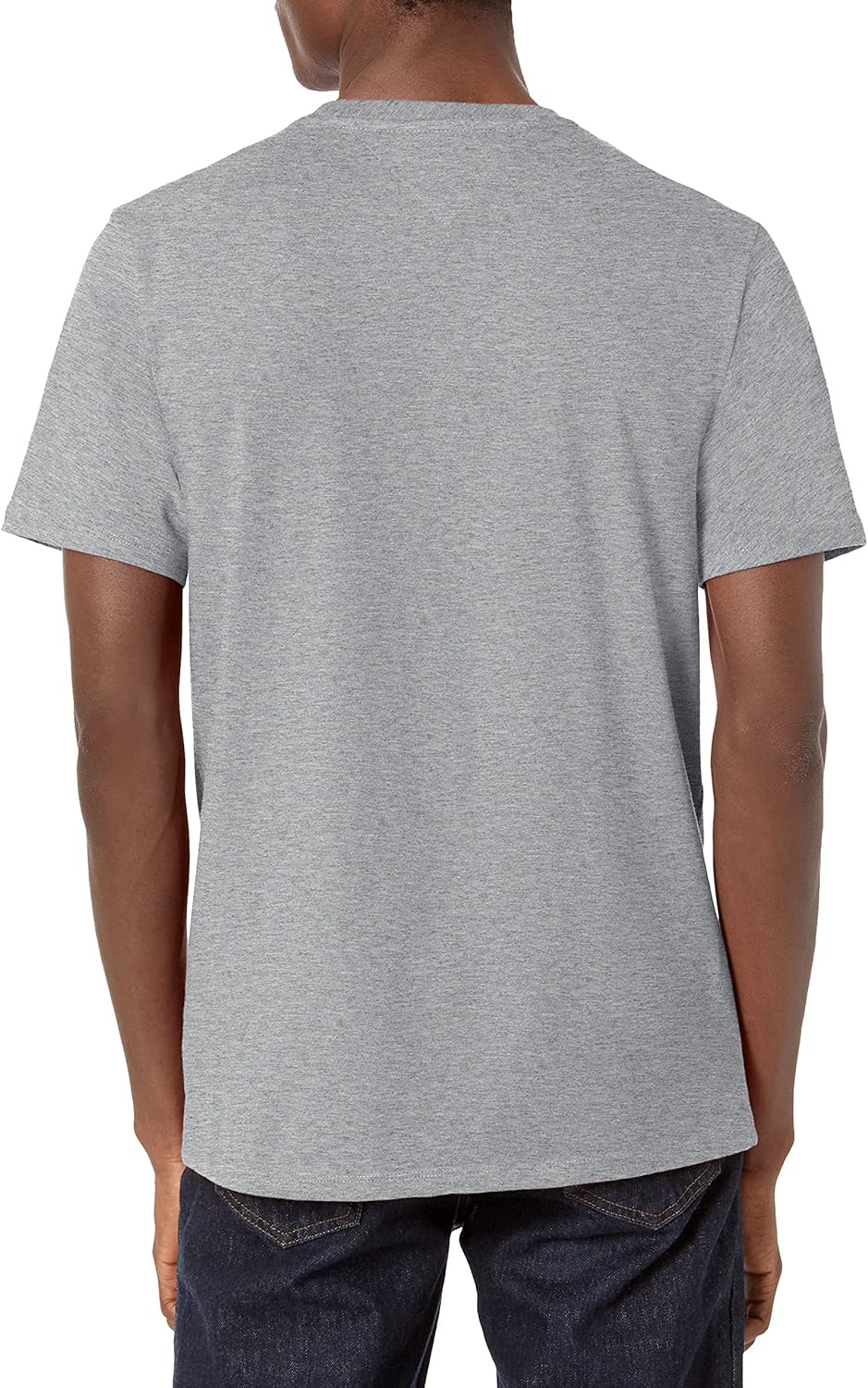 Мужская футболка с V-образным вырезом и флагом Tommy Hilfiger, Grey Heather — фото 2