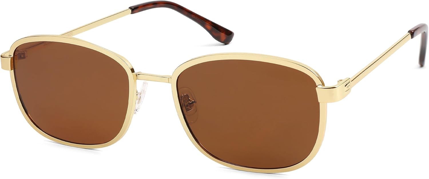 

Солнцезащитные очки SOJOS в стиле ретро, ​​прямоугольные, поляризованные, для женщин и мужчин, винтажный стиль 90-х, прямоугольная оправа, женские и мужские солнцезащитные очки SJ1225, Gold/Brown