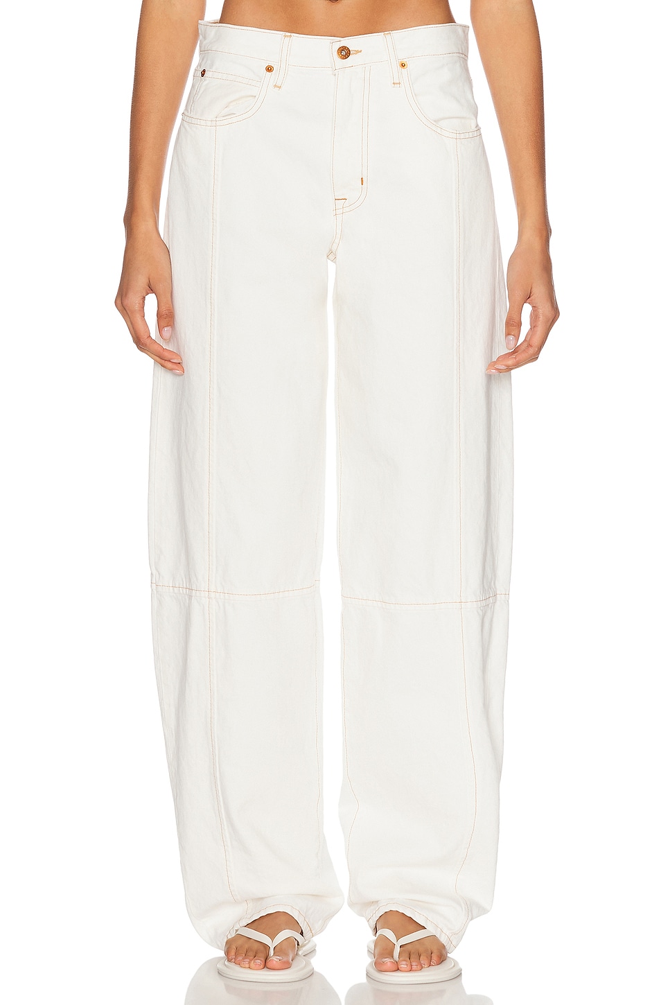 

Джинсы Paloma с бесшовным стволом и прямыми штанинами Slvrlake, Natural White