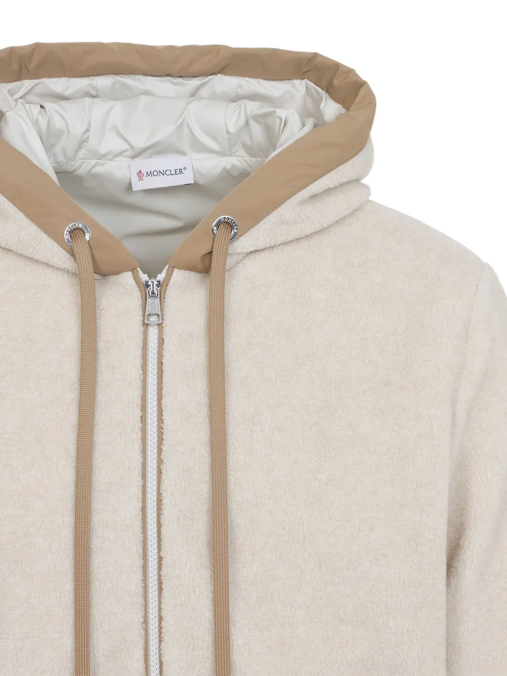 Куртка с капюшоном "Тедди" Moncler, светло-бежевый — фото 4