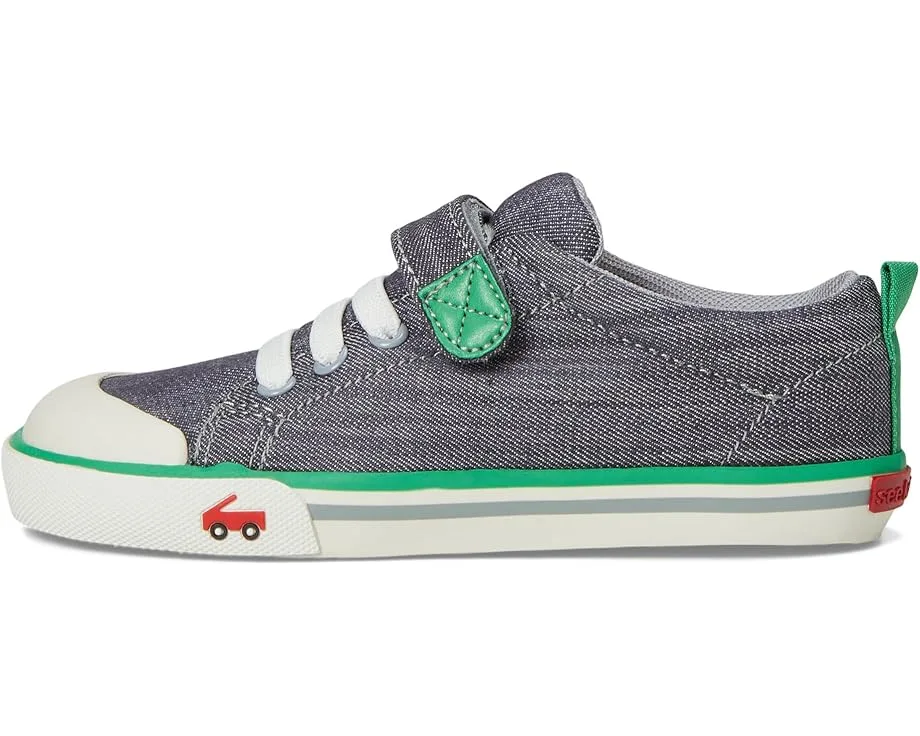 Кроссовки See Kai Run Stevie II (Toddler/Little Kid), Grey Denim/Green — фото 4