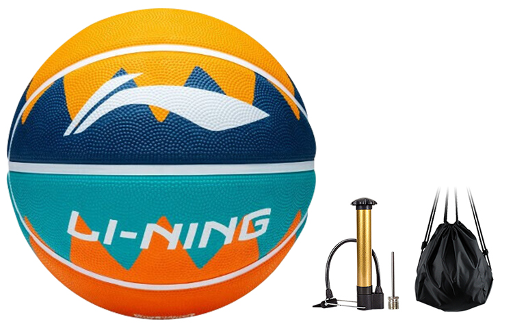 

Баскетбольный мяч для детей LiNing Indoor Outdoor Universal Size 7, желтый, зеленый, синий, многоцветный, резиновый