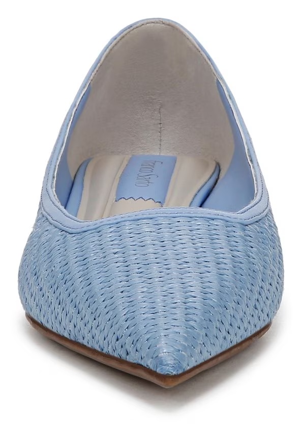 Туфли на низком каблуке Prella Franco Sarto, denim blue raffia — фото 3