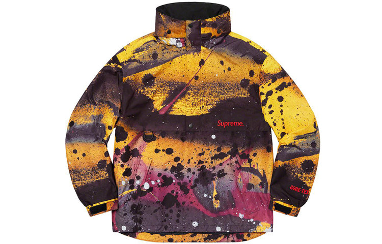 Куртка Supreme SS20 Week 1 GORE-TEX Anorak waterproof Splash Ink Half Zipper Interchange Jacket Unisex Yellow SUP-SS20-031, желтый — фото 2
