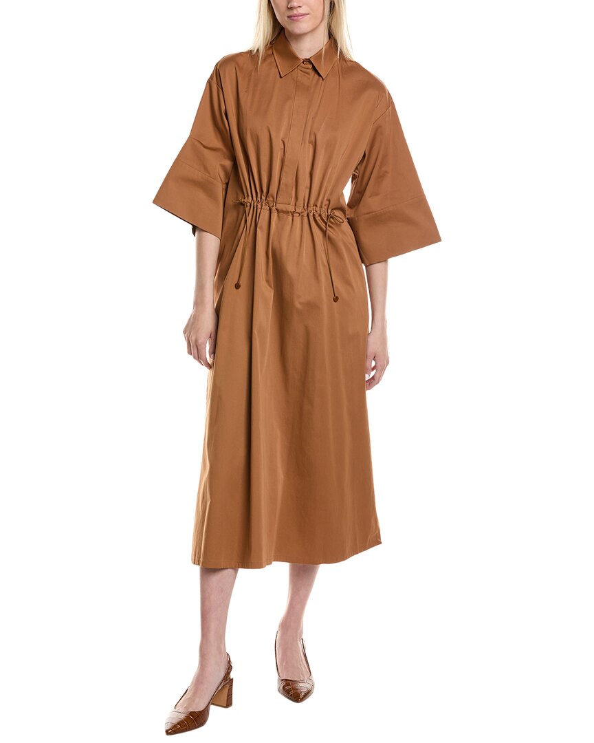 

Max Mara Eulalia платье миди из смесового шелка, коричневый