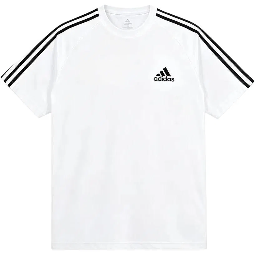 Футболка с круглым вырезом белая Adidas — фото 3