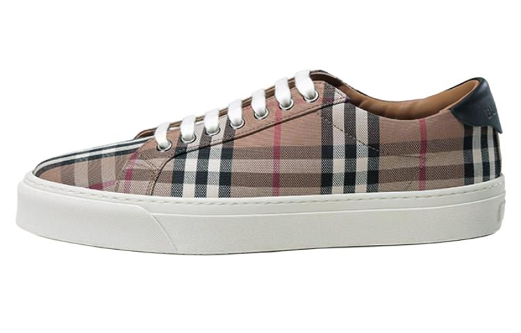 

Burberry Низкие кеды с клетчатым принтом, темно-коричневые
