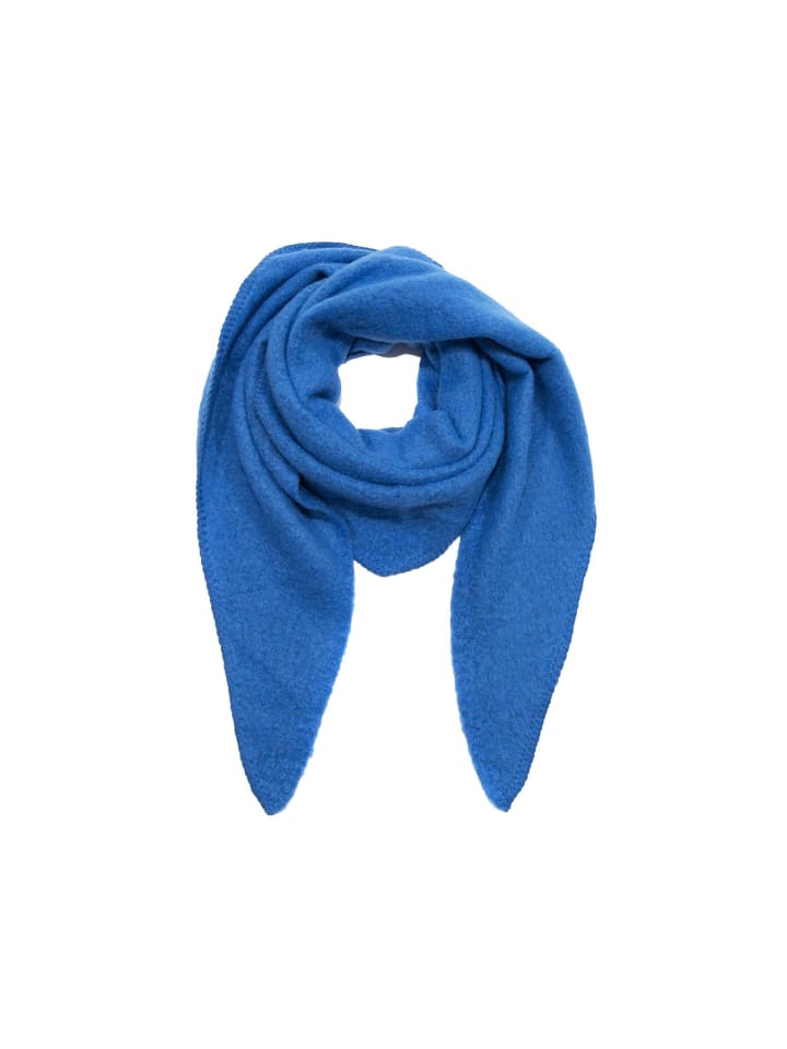 

Треугольный шарф-букле из теплого материала темно-синего цвета. Faera