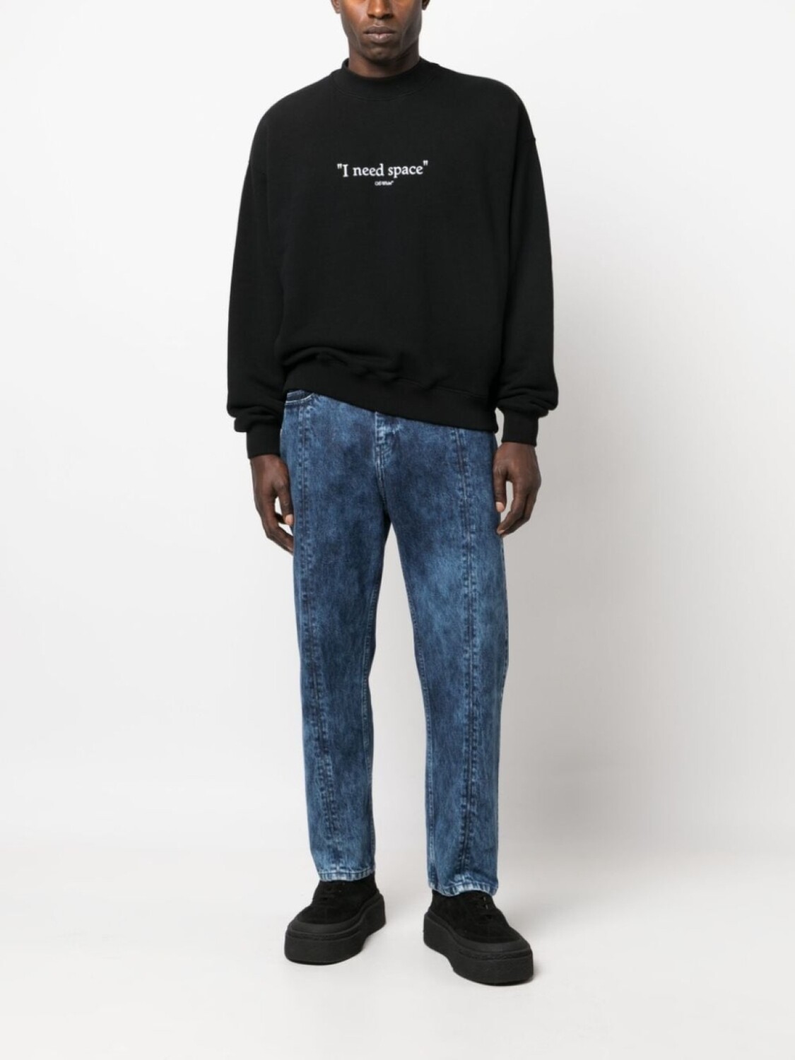 

Off-White толстовка с надписью, черный