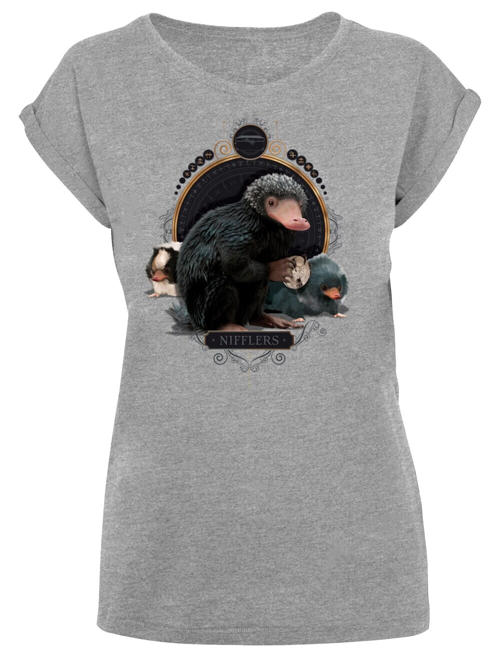 

Рубашка F4NT4STIC Phantastische Tierwesen Baby Nifflers, серый